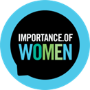 A circular logo featuring the text