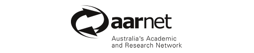 AARNet logo with two circular arrows and the text: Australia’s Academic and Research Network.