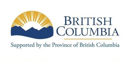 British Columbia government logo with sunrise graphic and “Supported by the Province of British Columbia” text