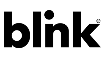 Black Blink logo with bold lowercase letters and a registered trademark symbol