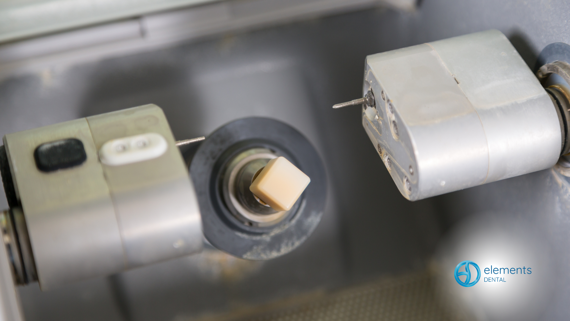 A close up of a machine that is making a tooth.
