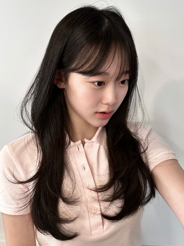Korean hairstyle result at JUNO HAIR Gangnam Station