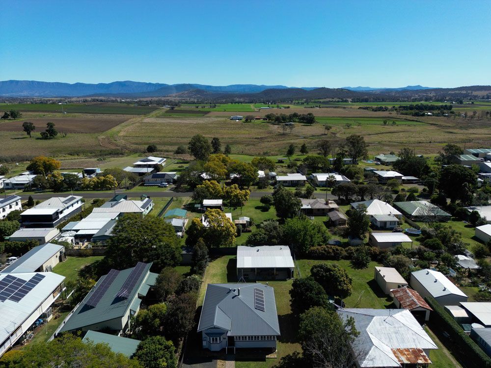Aerial Above Rural Town — Signage in Dubbo, NSW