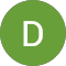 The letter d is in a green circle on a white background.
