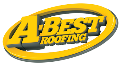 A best roofing logo on a white background