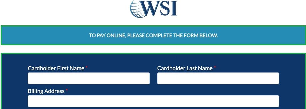 online payment form