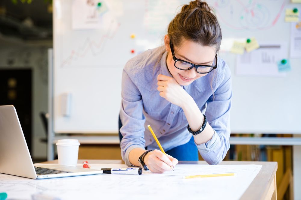 woman working on automation plan