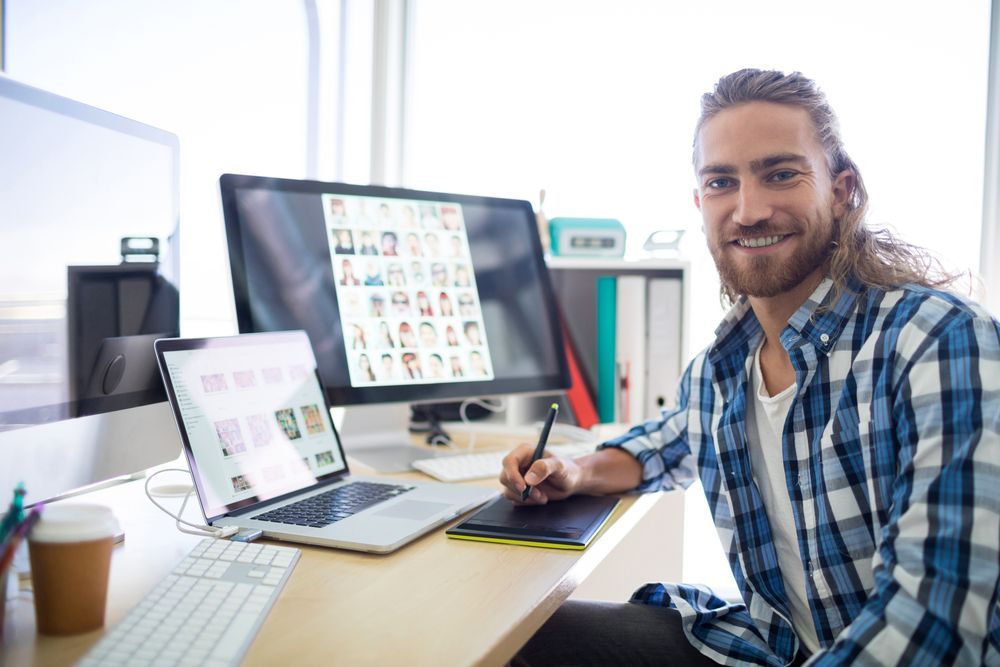 web designer at work