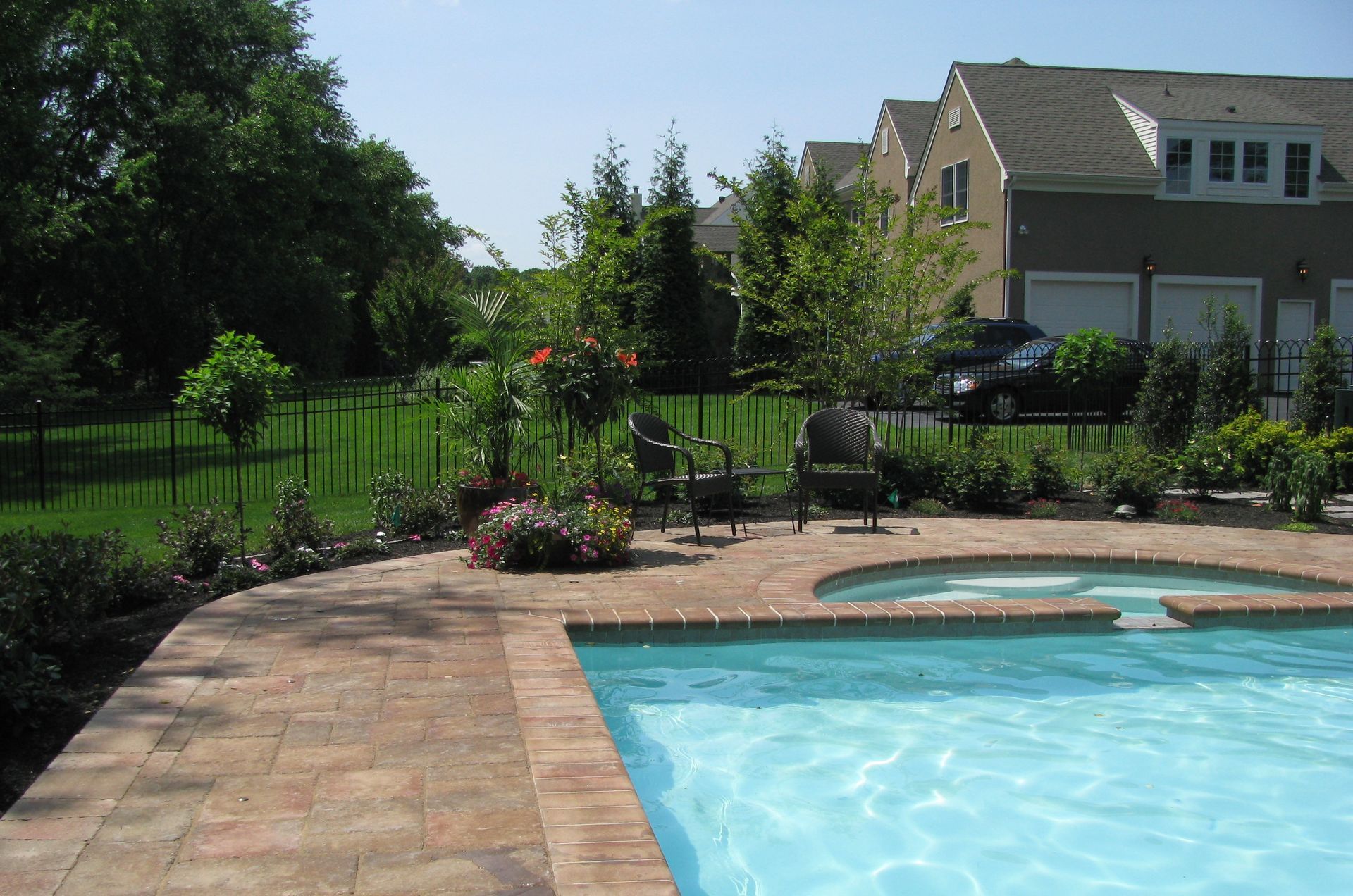 Warm Tub In The Center Of The Deck — Columbus, NJ — G & G Landscaping Construction, Inc.