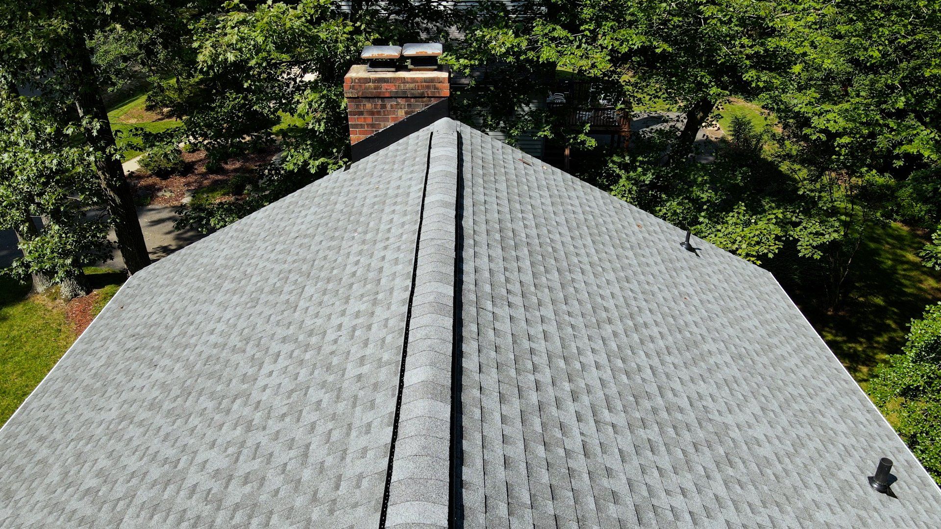 Image of RETEX roof replacement in North Chestefield VA 23235. GAF Timberline 