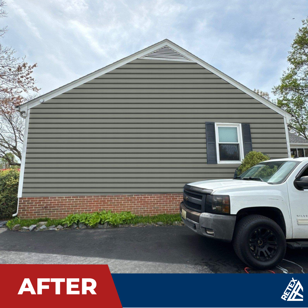 After – Retex siding replacement on Fredericksburg VA home.