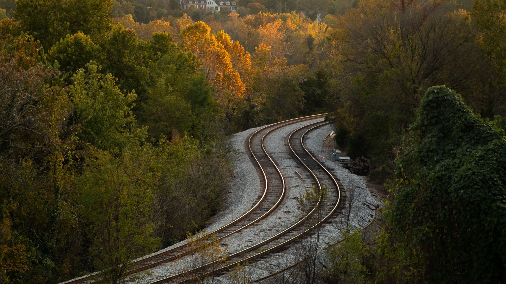 Image of railroad tracks near the Hollywood Cemetery. Photo by RETEX's Katelyn Lewis.