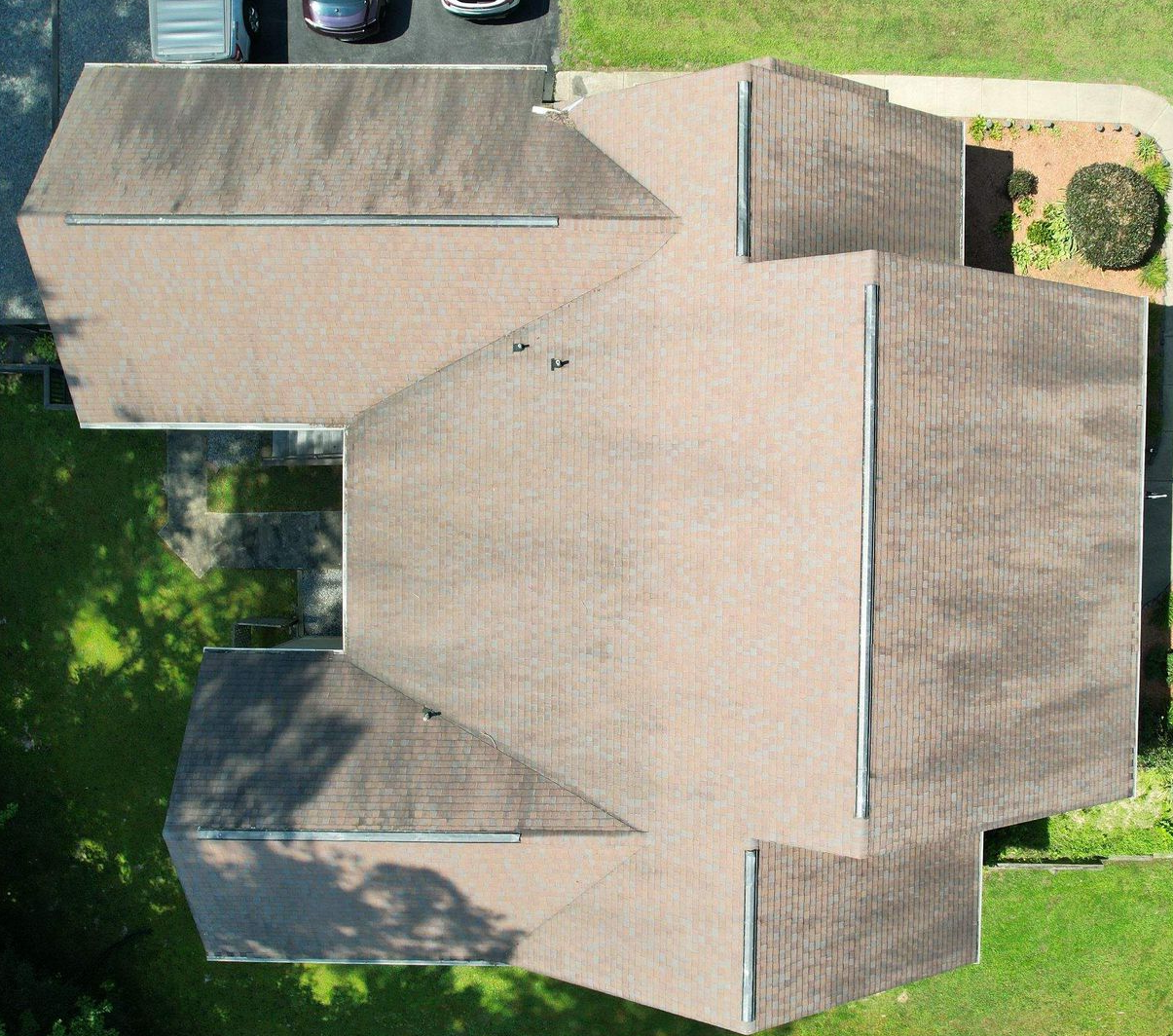 Before photo of King George roof replacement, Sept 2025.