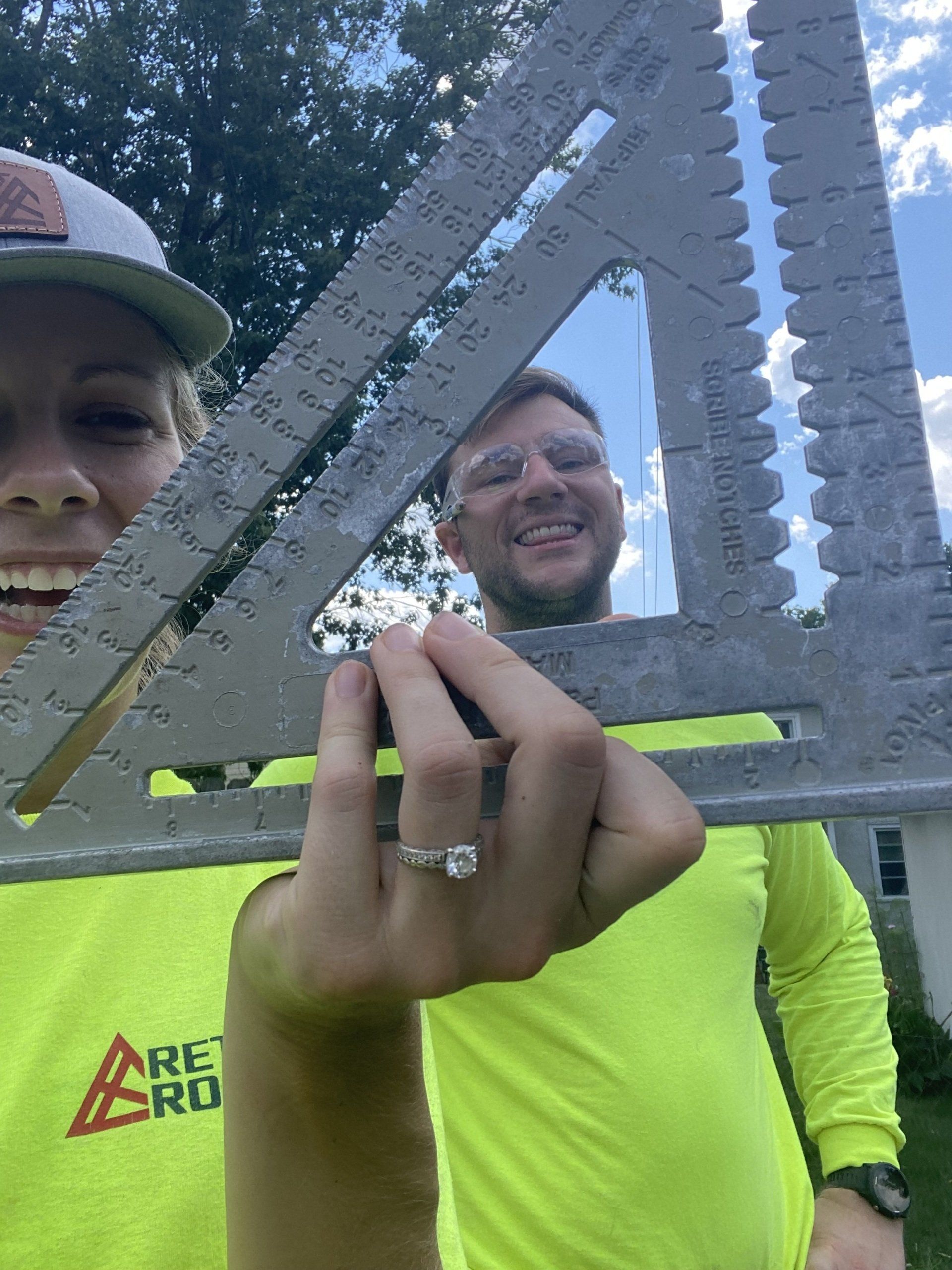 Image of RETEX’s Katelyn & Josh Lewis volunteering with Richmond Habitat for Humanity in August 2022. 