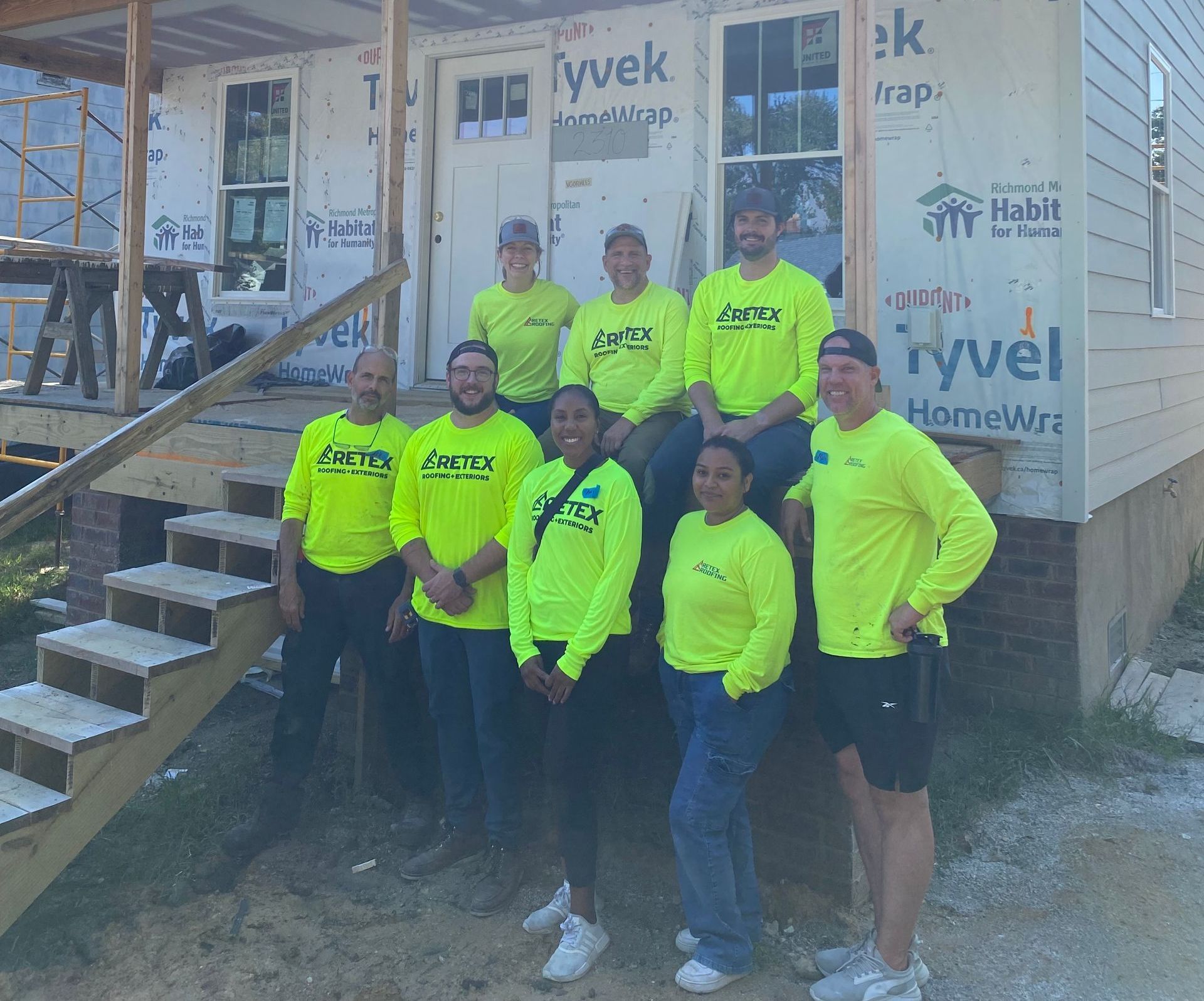 Image of RETEX's John Gordon volunteering for Richmond Habitat for Humanity.