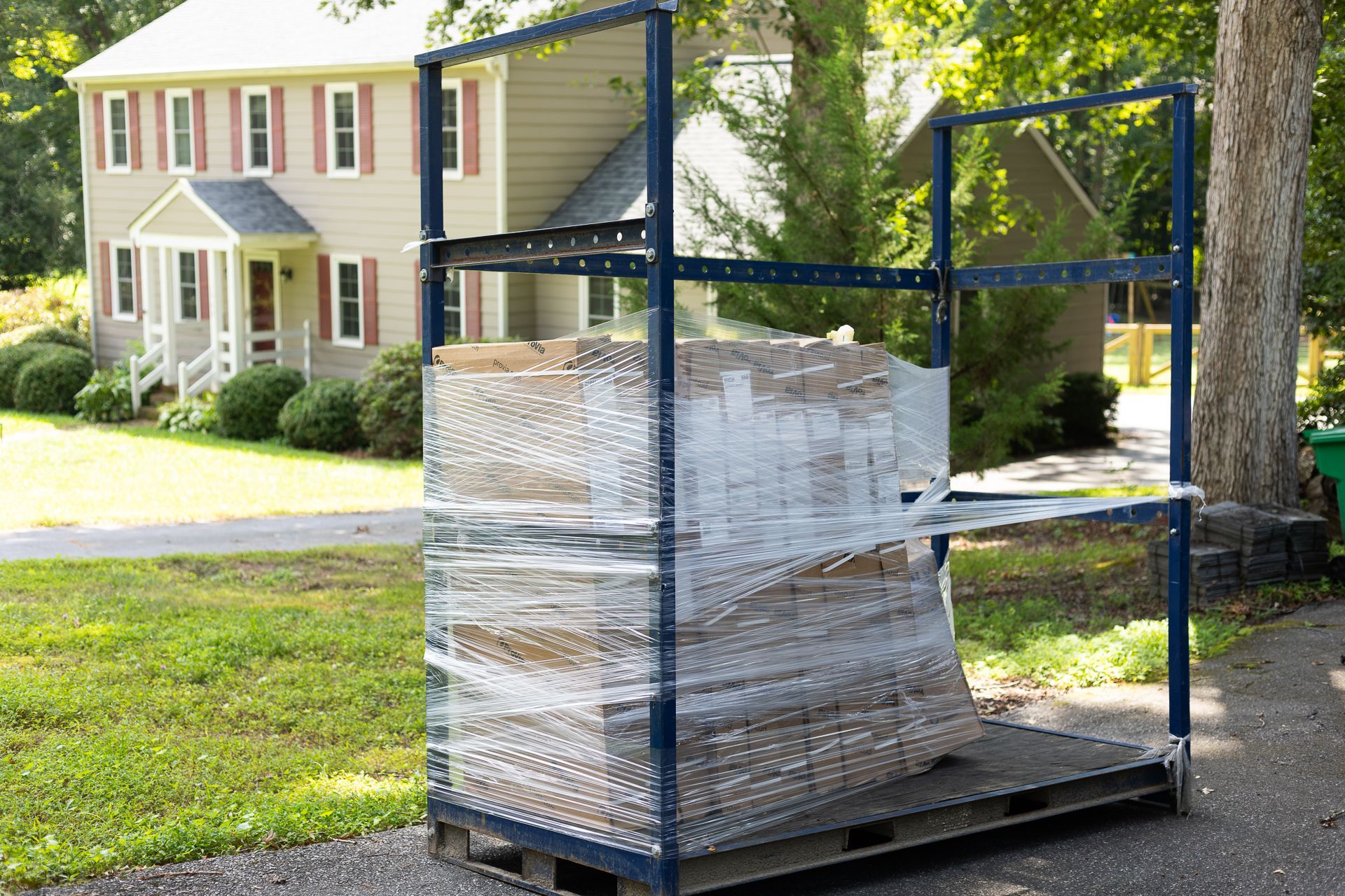 An image of windows delivered to a North Chesterfield VA home prior to RETEx installation.