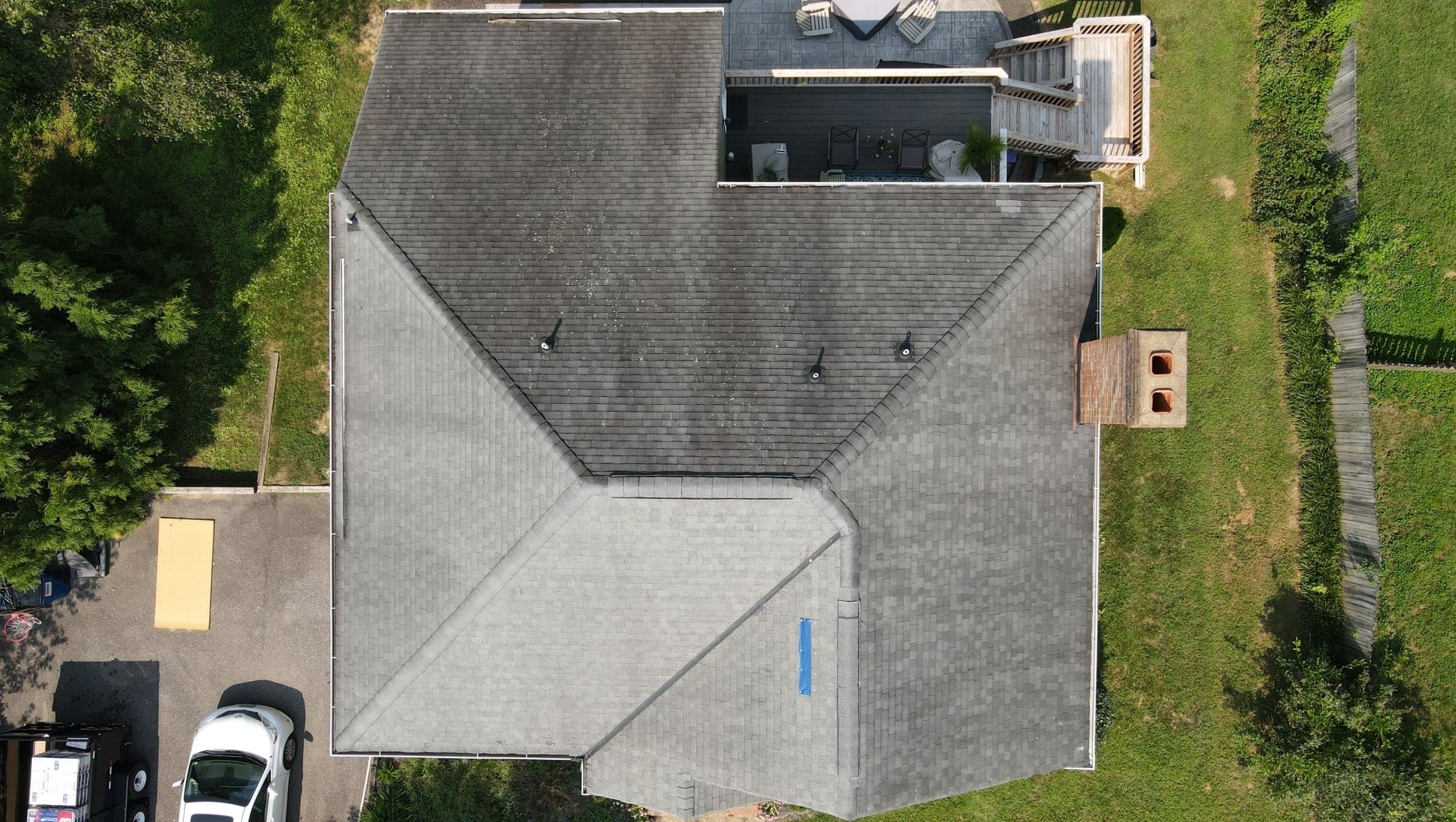 Before a Retex roof installation.