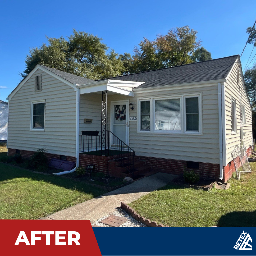 After – Retex siding replacement on Richmond VA home.