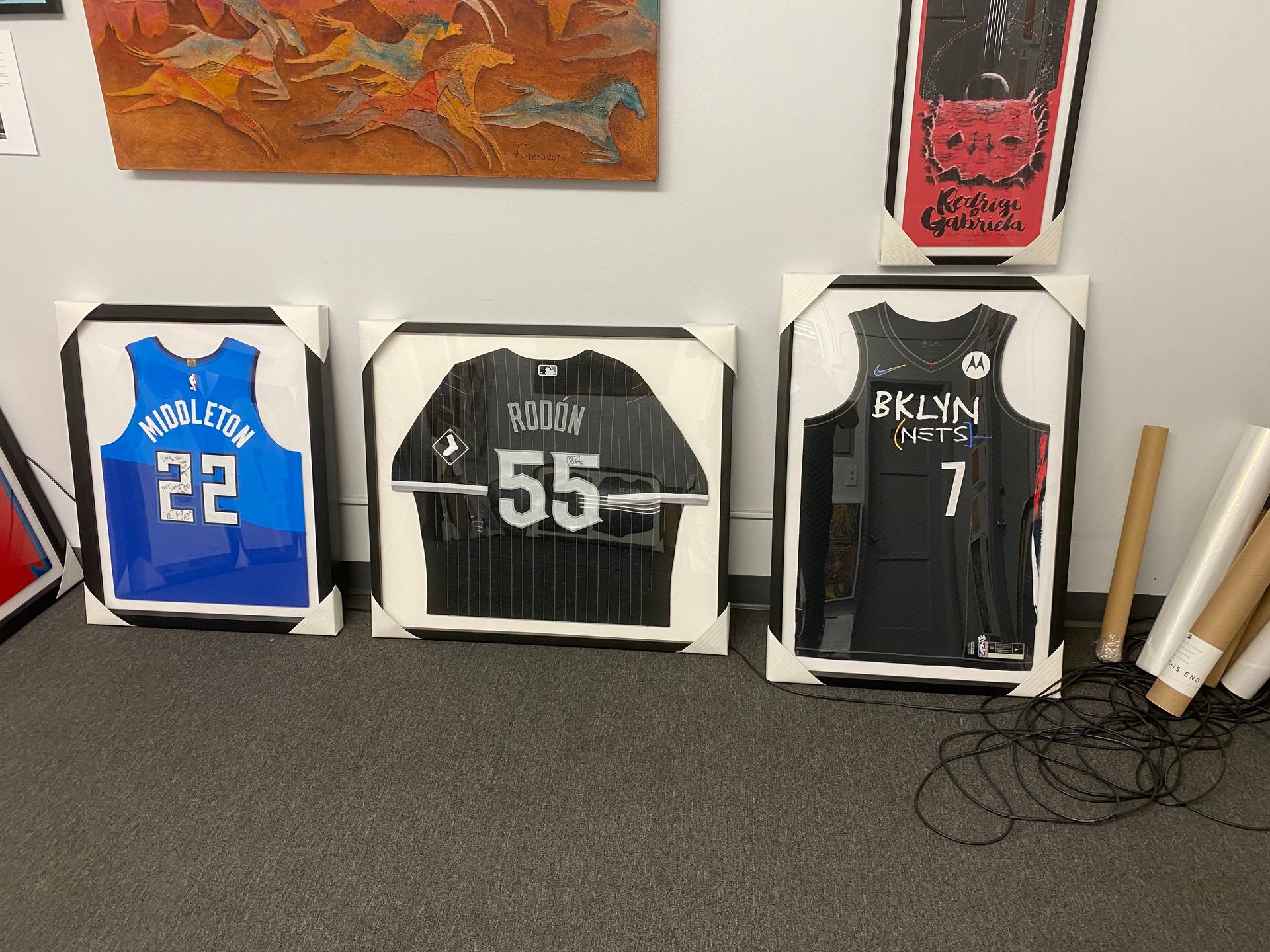 Los Angeles Custom Jersey Framing Sports Memorabilia