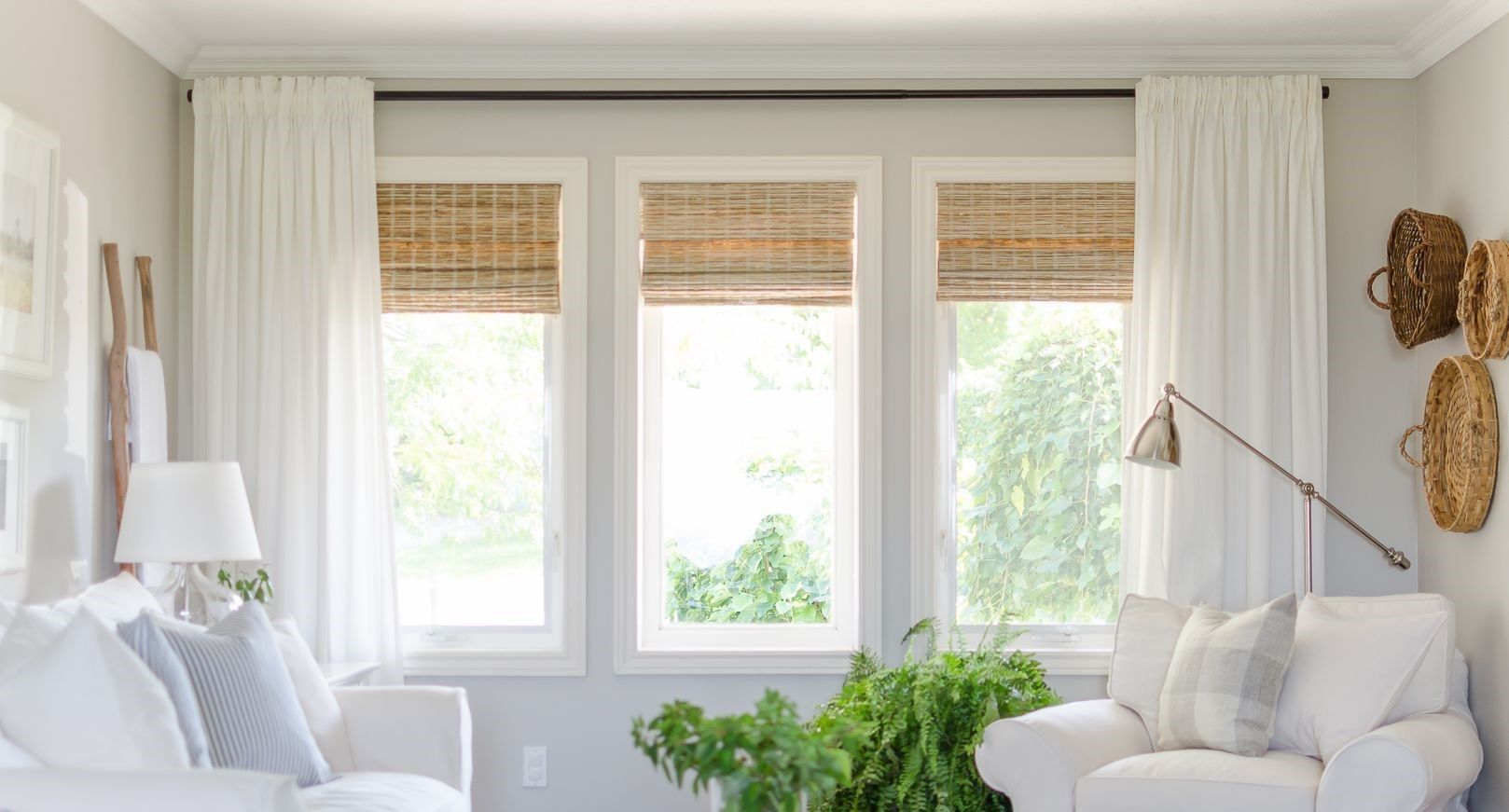 Stunning Luxury Apartment Nursery Woven Sheer Window Shades image