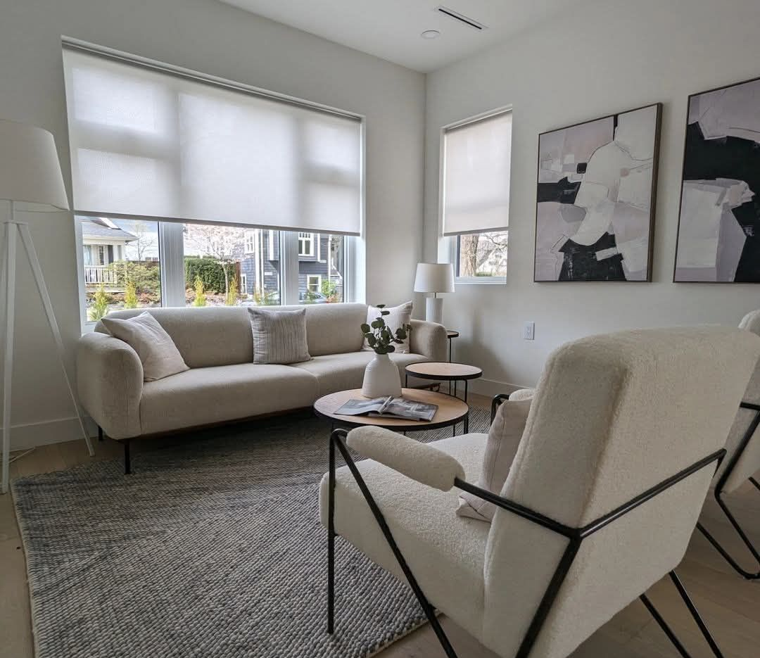 ATLA Roller Shades in living room