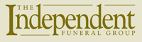 The Independent Funeral Group logo on a beige background