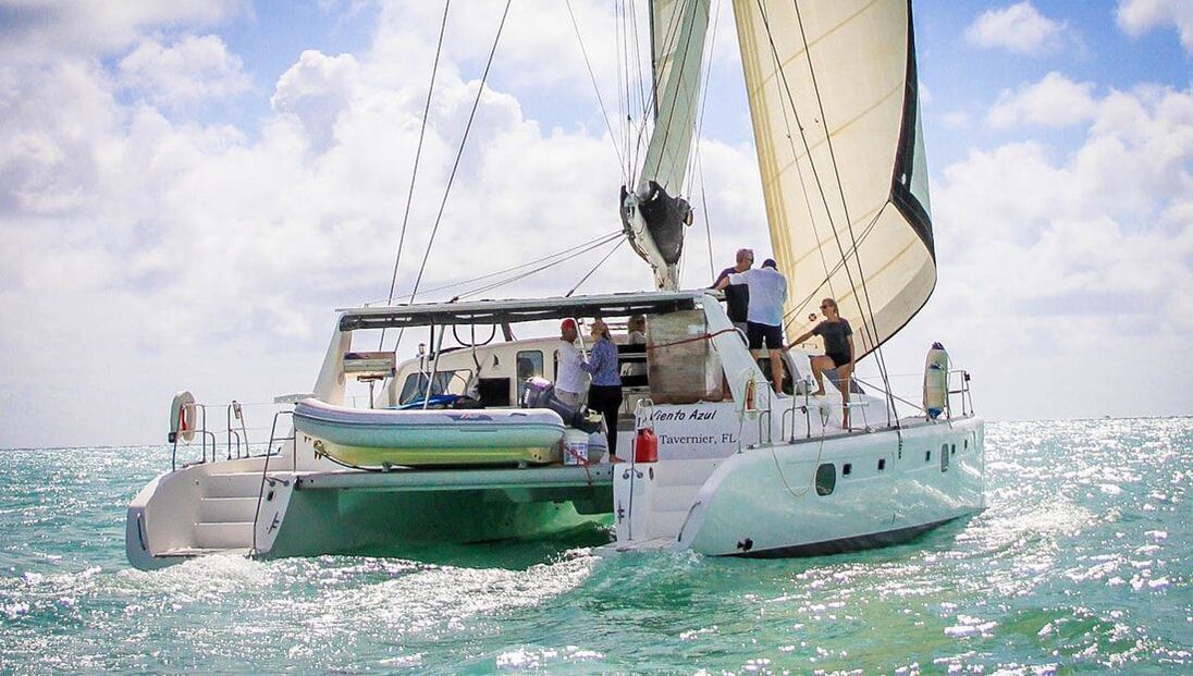 Viento Azul, the catamaran we took to Guatemala