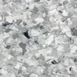 A close up of a pile of white and gray rocks.
