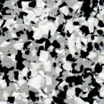 A close up of a black and white camouflage pattern.