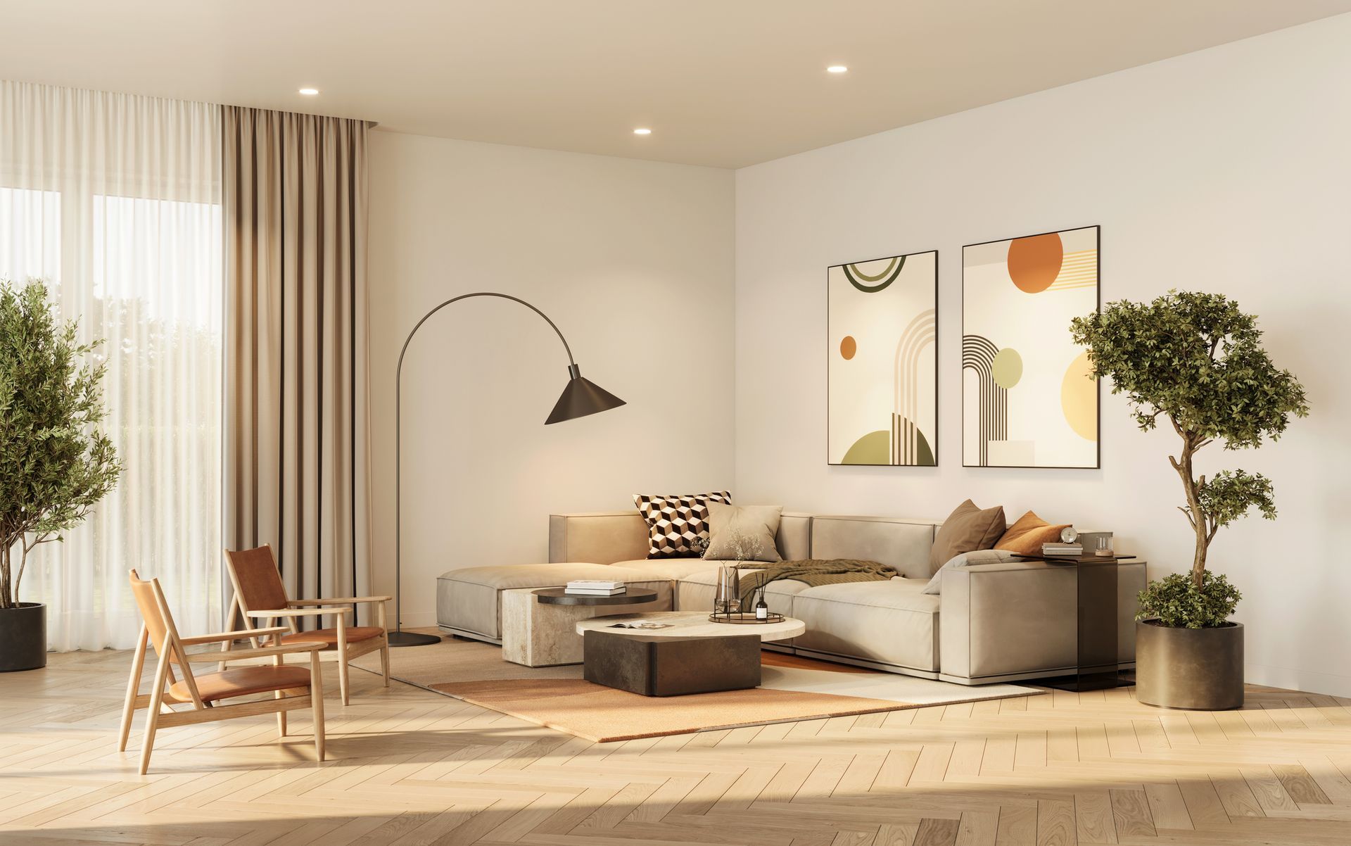 Living Room with Couch and Chairs – Fresno, CA – Trust RH Construction