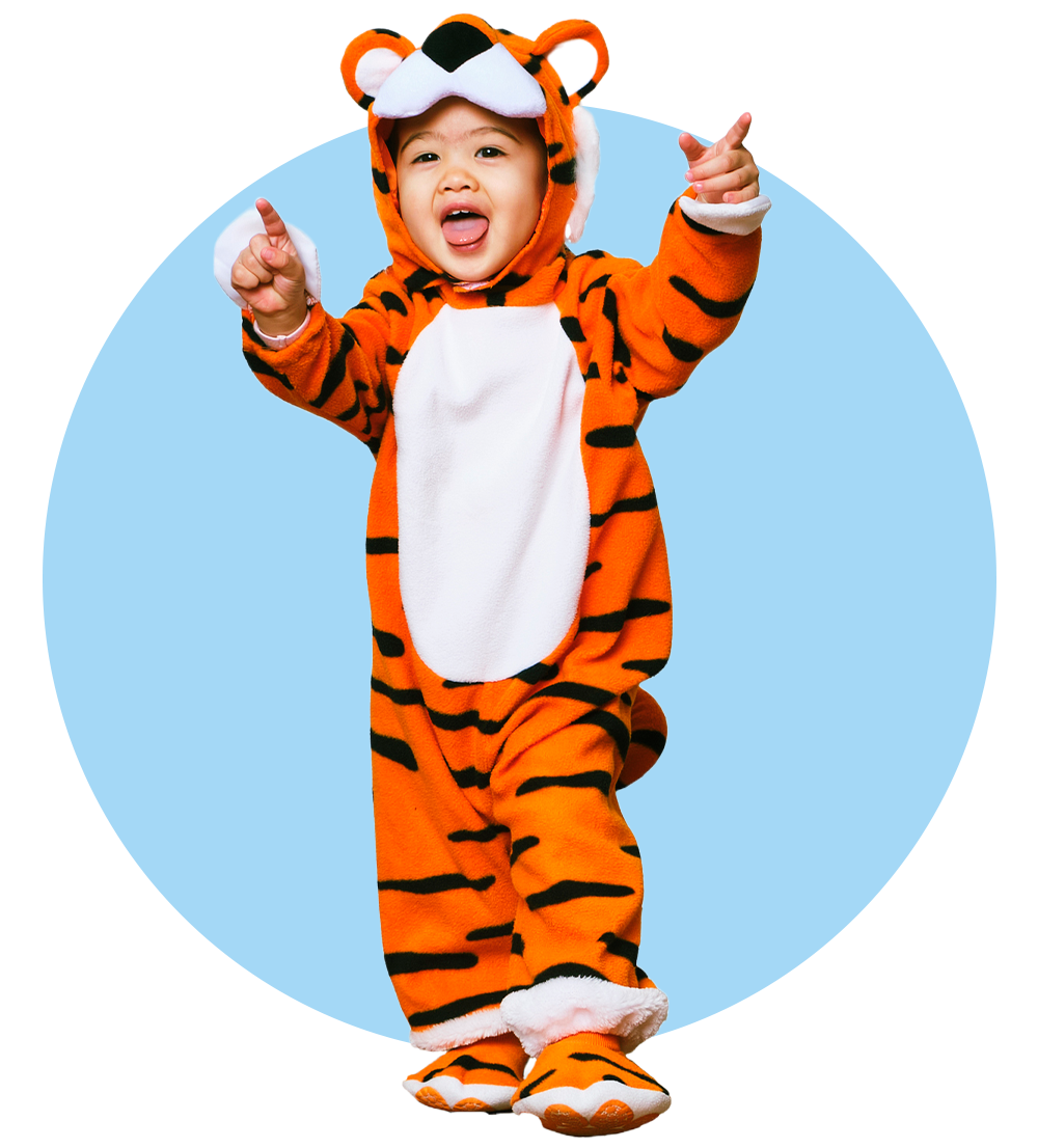 Young Girl Wearing A Tiger Costume — Columbia, IL — Columbia Kinder College Young Girl Wearing A Tiger Costume — Columbia, IL — Columbia Kinder College