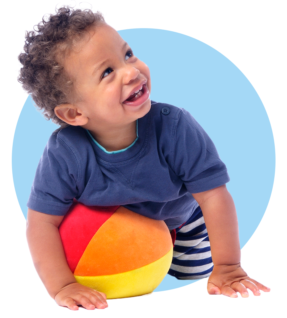 Young Boy Playing With A Ball — Columbia, IL — Columbia Kinder College