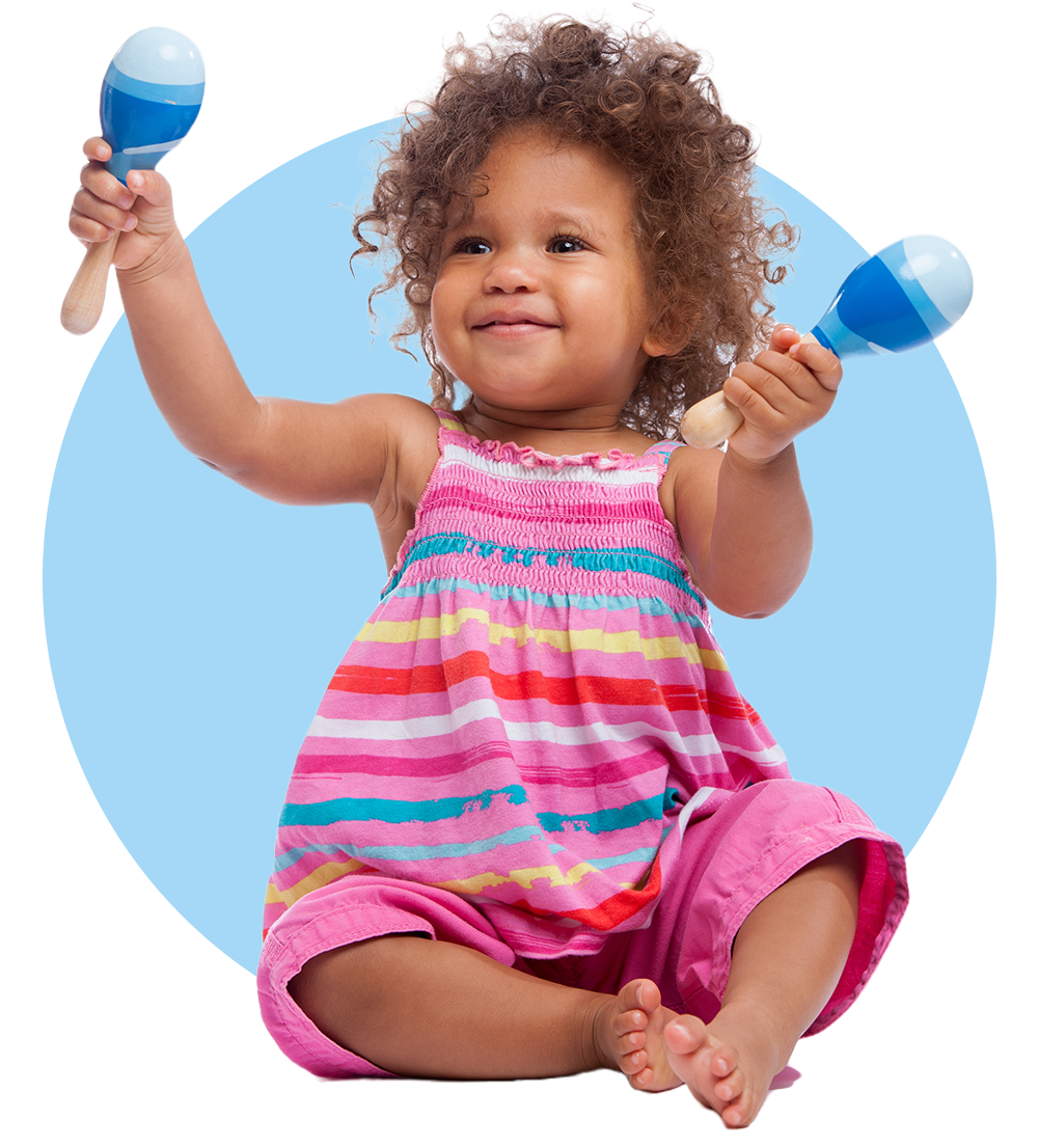 Toddler Waving Her Maracus — Columbia, IL — Columbia Kinder College