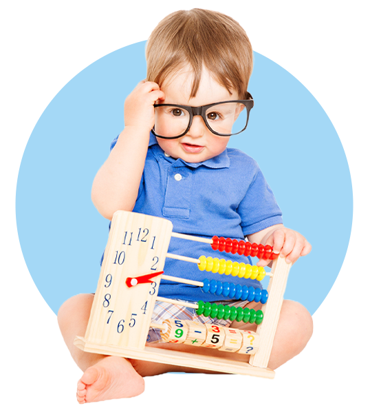 Boy With Abacus — Columbia, IL — Columbia Kinder College