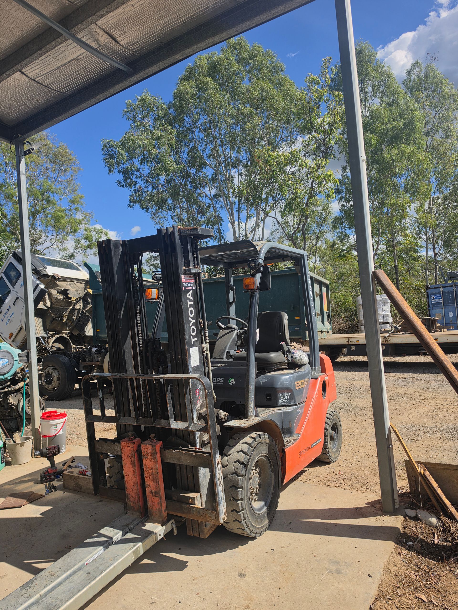Yellow Construction Vehicle on a Cleared Field — Waite Diesel Service in Douglas, QLD