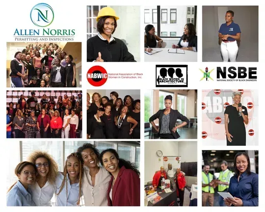 A collage of images with logos for allen norris and nsbe A collage of images with logos for allen norris and nsbe