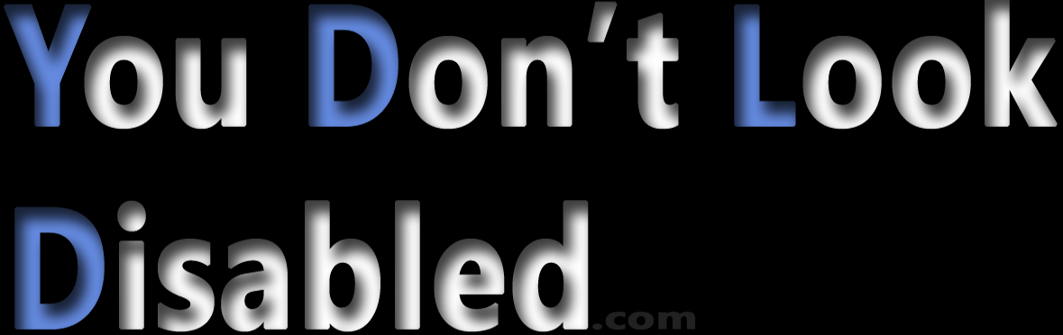 The words You Don't Look Disabled.com. 
