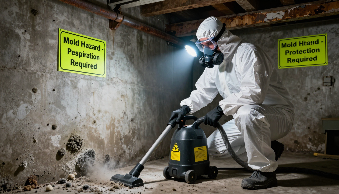 Technician Performing Mold Remediation