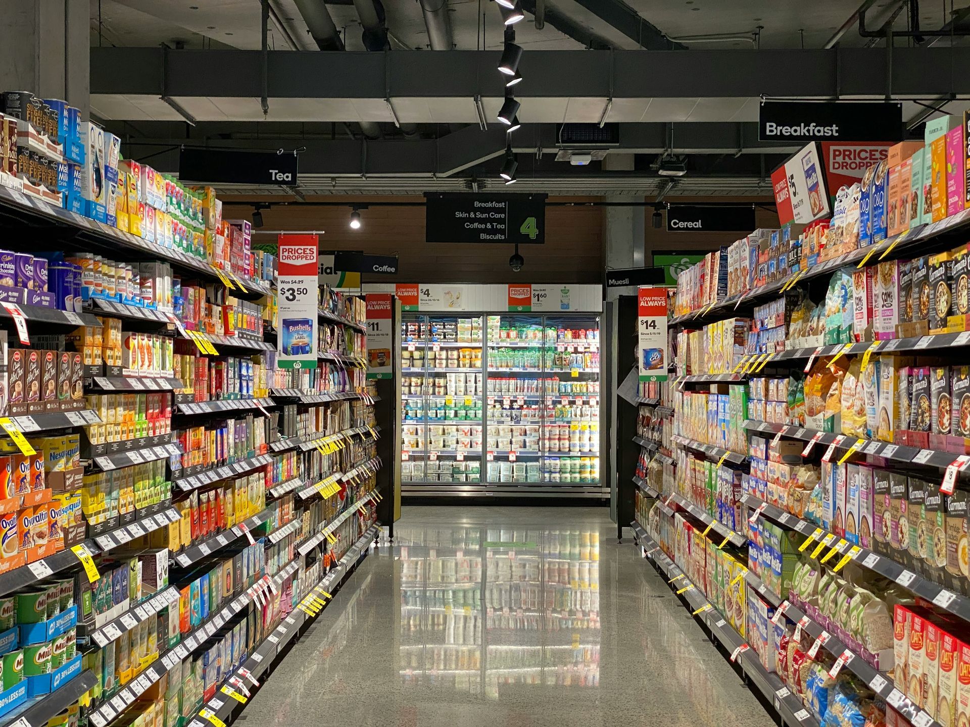 Grocery store with various products