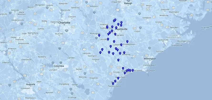 Service area map