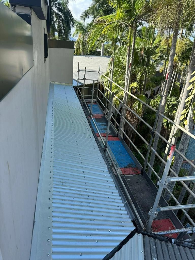 Roof Plumbing With Scaffolding — HFB Plumbing & Gas in Wrights Creek, QLD