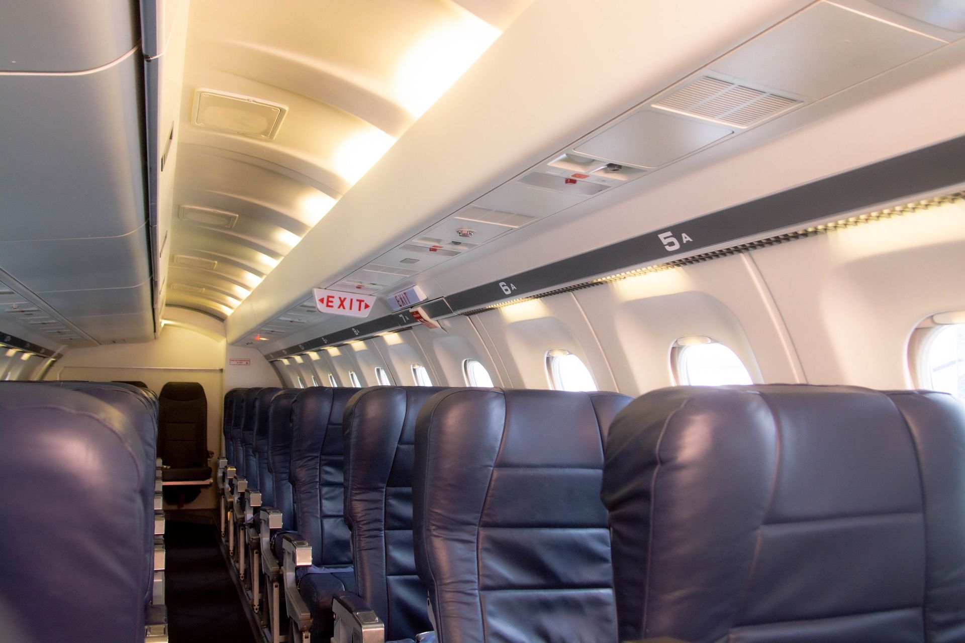 Saab 340b bild från cabinen
