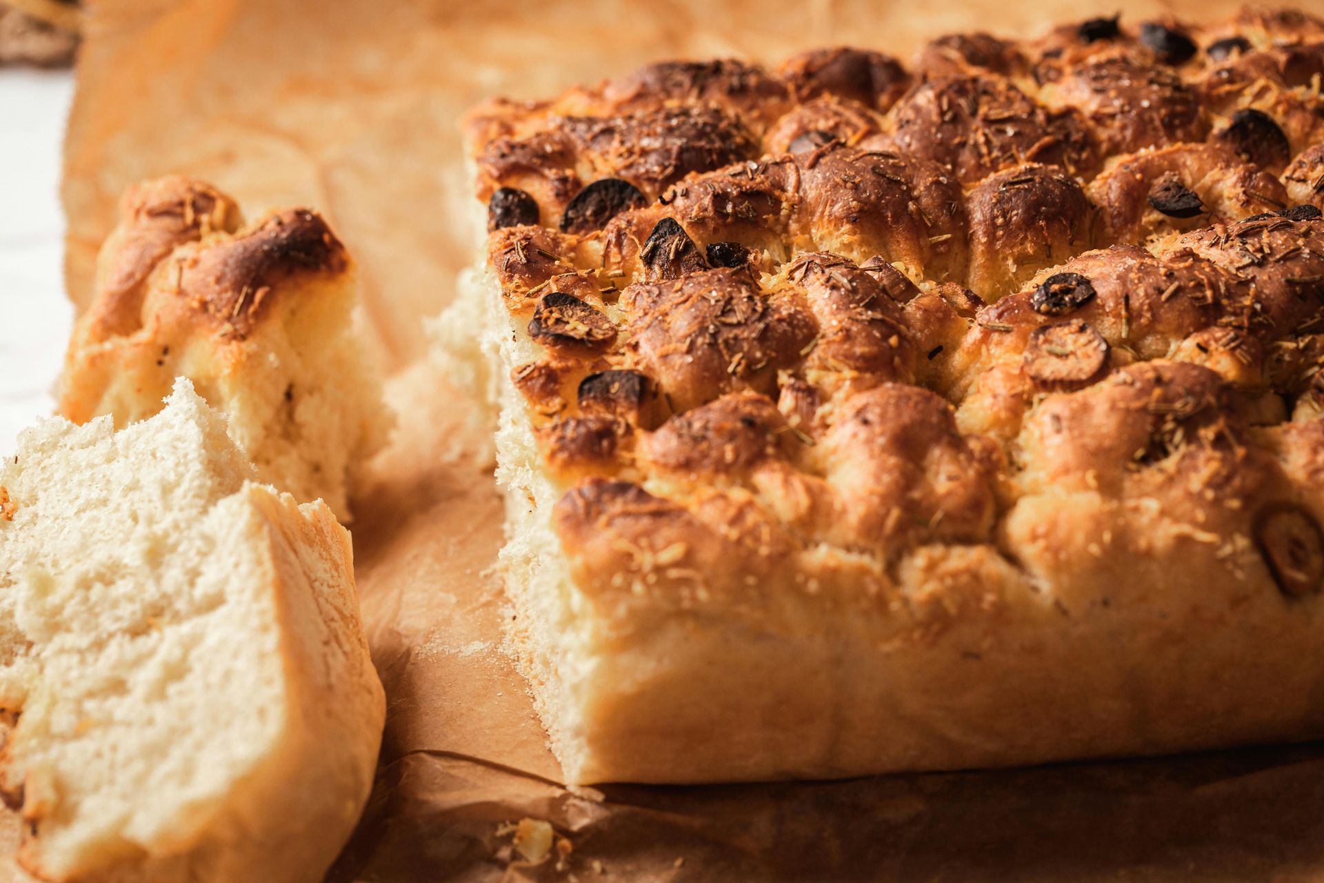 Desem focaccia met zeezout