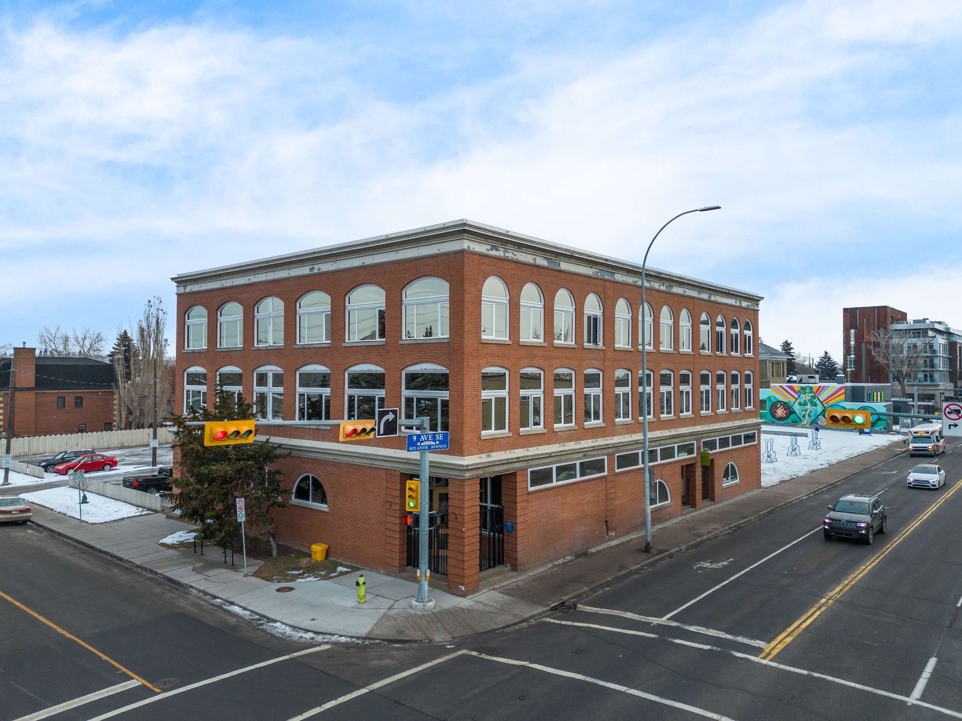 Exterior of the Red Brick Loft, a Calgary short-term rental hosted by Aisling Baile Property Management.