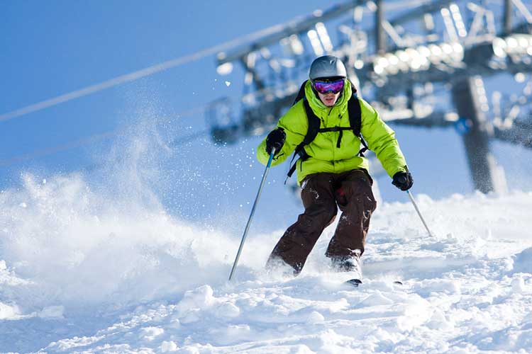 Man Skiing