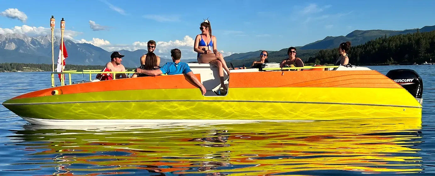 Group of young adults on the Lake Windemere cruise.