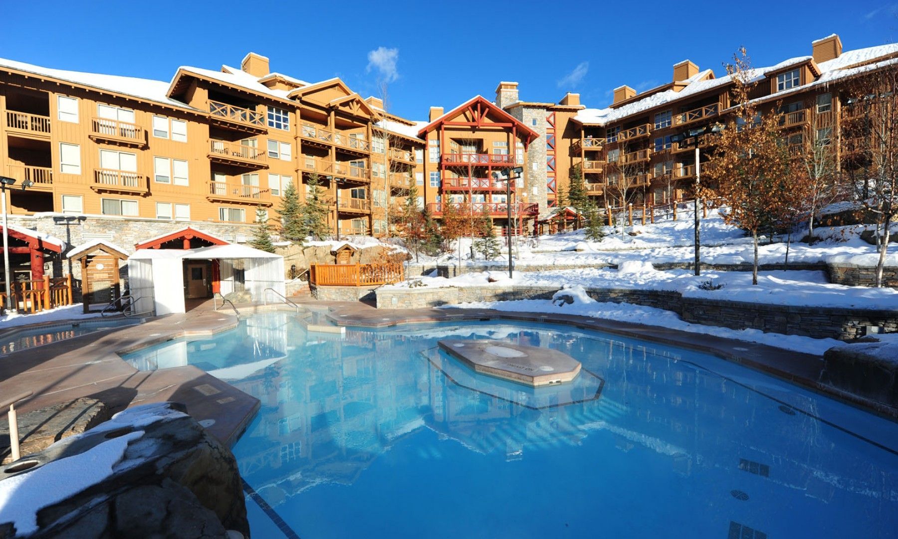 View of the Panorama Springs outdoor pools.