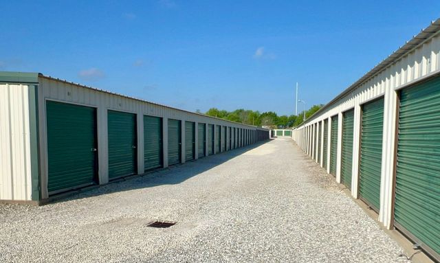 Drive-up storage units at Storology on FM 1187 in Crowley, Texas
