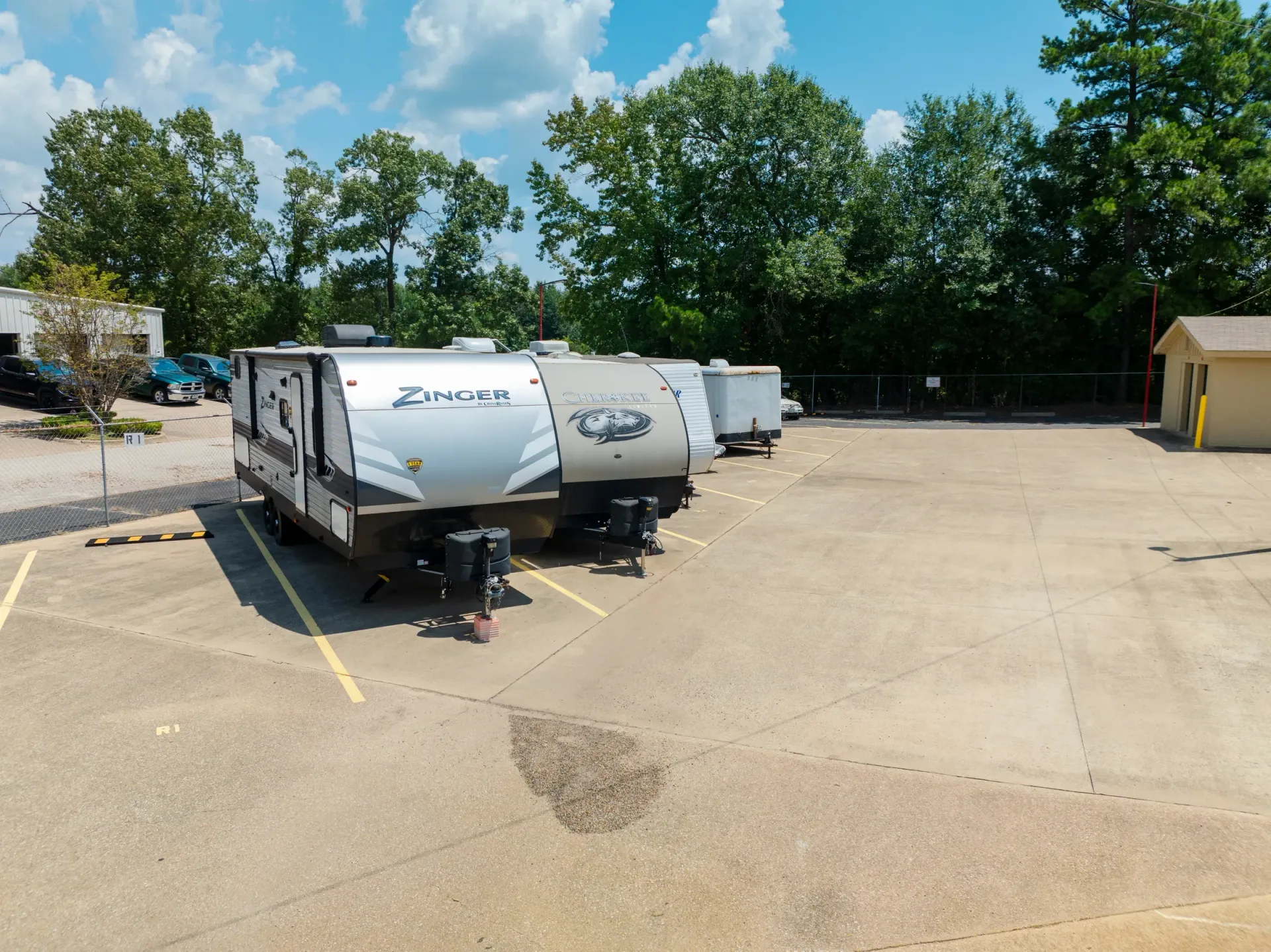 Vehicle parking at Storology Storage on Brandon Drive in Tyler