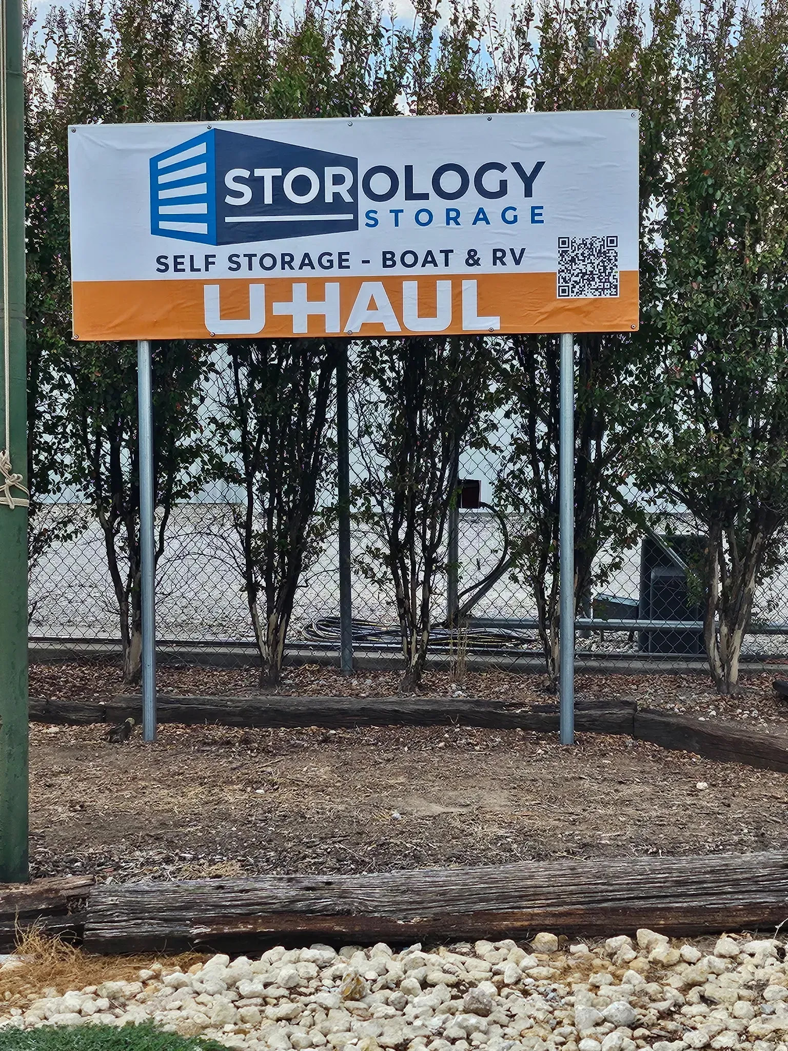 Storology Storage and U-Haul sign on FM 1187 in Crowley